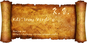 Kálnay Virág névjegykártya