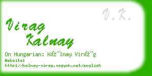 virag kalnay business card